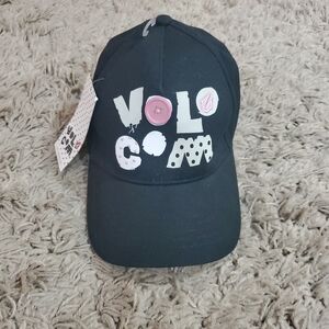 NWT Y2K Volcom Black And Pink Mad Dash Flex Fit Hat